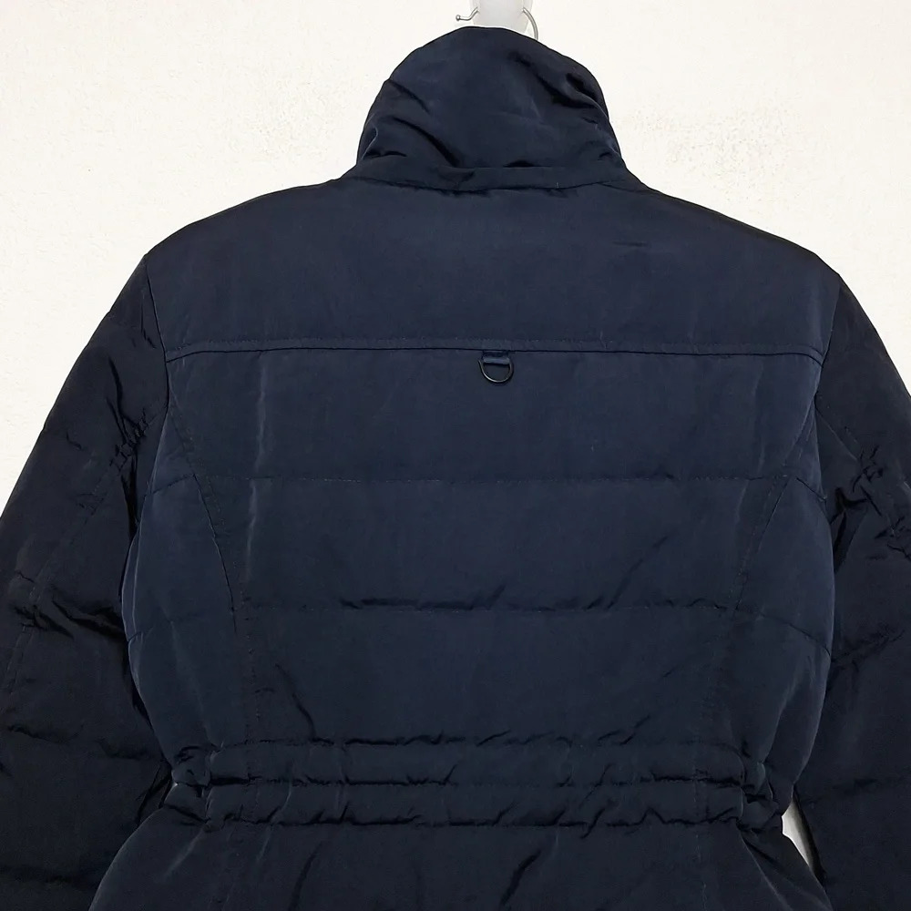 Zara Dark Blue Puffer Coat - Picture 11 of 13
